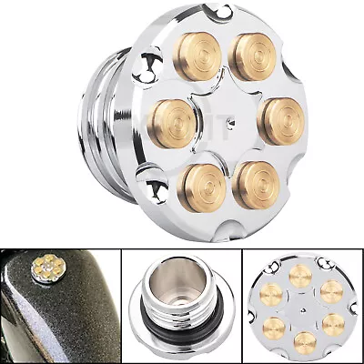 $15.98 • Buy Chrome CNC Fuel Gas Tank Oil Cap For Harley Dyna Low Rider FXDL Sportster XL883
