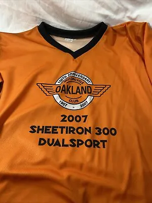 100 Aniv. Oakland Motorcycle Club Mens Orange Motorcycle 2007 Sheetiron 300 • $22