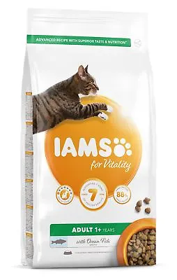 Iams For Vitality Cat Adult Ocean Fish 2kg/10kg Dry Cat Food • £18.34