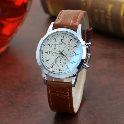 Men's Wrist Watches Belt Sport Quartz Hour Wrist Analog Watch Quartz Watch • $1.83