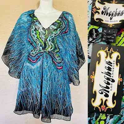 MEGHAN LOS ANGELES NWT Fabulous LA Boho SILK Tunic Top / Mini Dress Size 2 • $115.49