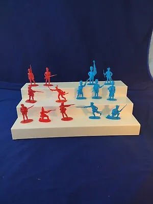 Marx Revolutionary War Red & Blue Playset Figures X14 • $29.99