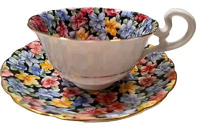 Radfords Bone China Floral Chintz 8561 Cup & Saucer England • £24.09