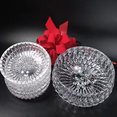 Gorham ALTHEA Cut Lead Crystal Bowl Set 7 Inch Serving Bowl & 5 Small 5.5  Bowls • $80