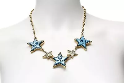 Marc By Marc Jacobs Blue Star Twinkle Gold Collar Necklace 133965 • $75.65