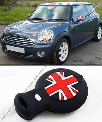 Blk Union Jack Silicone Protective Case Cover For Mini Cooper Smart Car Key Fob • $6.95