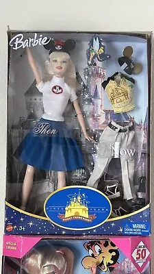 Disneyland Barbie 50th Anniversary Then & Now Barbie Mouseketeer Doll Box Damage • $45