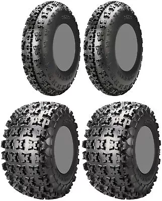 Four 4 Maxxis Razr2 ATV Tires Set 2 Front 21x7-10 & 2 Rear 22x11-9 • $787