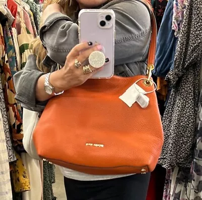 Michael Kors Leather Handbag Orange Two Strap Medium Size NWOT • $175