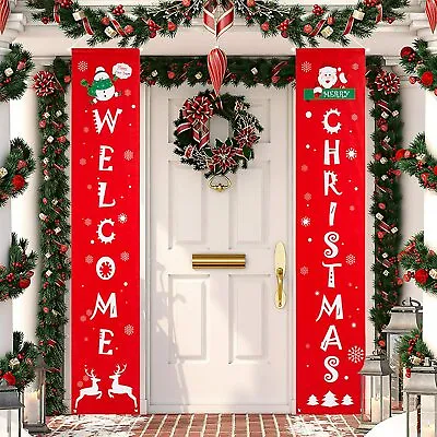 $10.99 • Buy Christmas Decorations Merry Christmas Banner Indoor&Outdoor Christmas Porch Sign