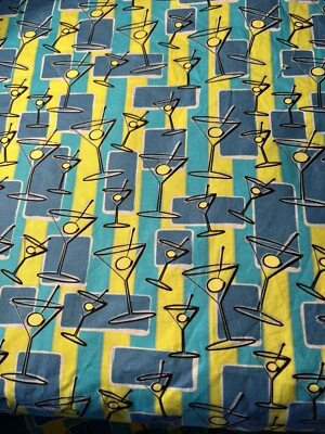 $4.75 • Buy New!!  '70's  Mod Look Martini  Fabric-31   L  X  44   W