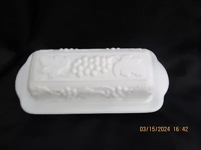 Vintage Imperial Milk Glass Covered Butter Dish Grape Pattern--1950's-1960's • $9.99