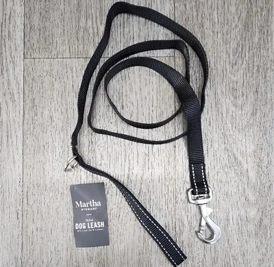 NWT Martha Stewart Nylon Dog Leash Black 5 Ft Long 3/4  Wide Brand New  • $9.29
