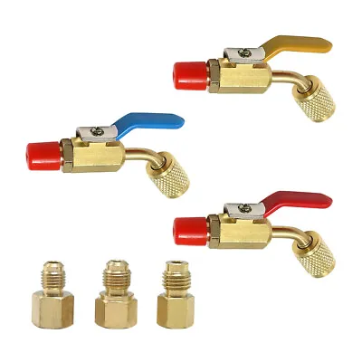 $20.39 • Buy AC Refrigerant Compact Ball Valve 1/4'' SAE  Safety Valve Cooling Tool