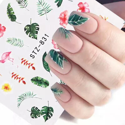 Nail Sticker Flower Butterfly Decal Green Watermark Applique Nail Art Decoratio# • $0.87