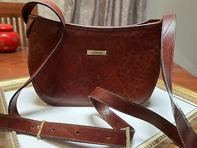 Vintage OROTON Crossbody Bag Tan Brown Leather Hand Bag Shoulder Made In Italy • $65