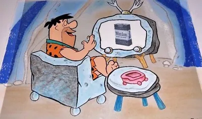 Vintage Flintstones Cel Hanna Barbera Original Production Winston Cigarettes • $10500