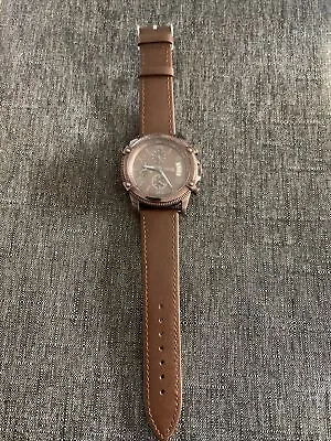 Guess Mens Watch With Leather Strap • £28