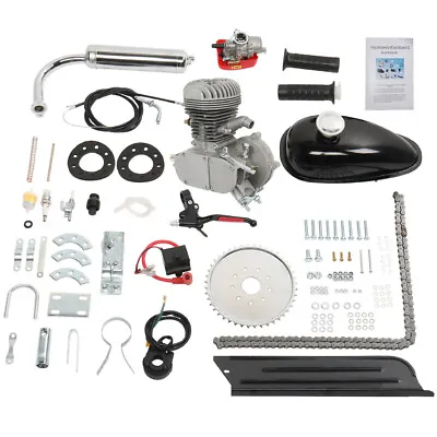 100cc 2-Stroke Bicycle Engine Kit Gas Motorized Motor Full Set For 26  28  Bike • $105.99