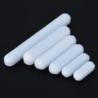 6pcs Magnetic Stirrer Mixer Stir Bar Type C PTFE Cover Stirred Solution White • $6.39