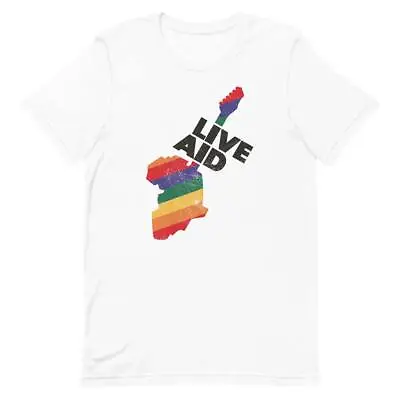 New Vintage Live Aid 1985 Philadelphia Concert T-Shirt Cotton Print Front 14V590 • $20.99
