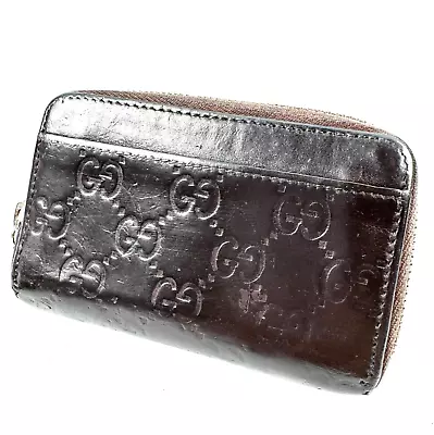 GUCCI Guccissima Zip Around Brown Coin Wallet  Purse 256810・496085 • $89
