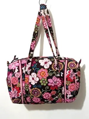Vera Bradley Mod Floral Pink Medium Duffel Travel Overnight Carry On Bag • $25