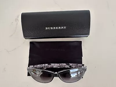 BURBERRY The Doodle  Black /Grey  Cat Eye Sunglasses • $99