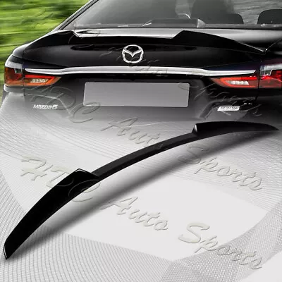 For 2018-2021 Mazda 6 Mazda6 W-Power Pearl Black V-Style Trunk Lid Spoiler Wing • $78.99