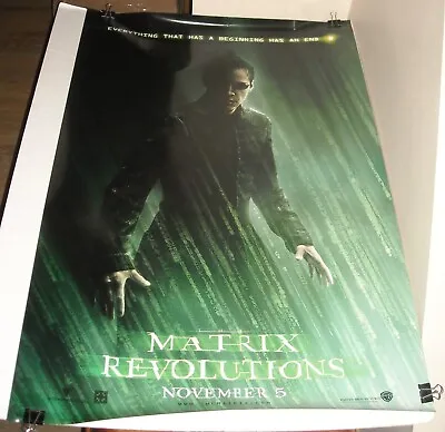 Rolled 2003 Matrix Revolutions Advance Movie Poster Keanu Reeves Sci Fi Action • $9.99