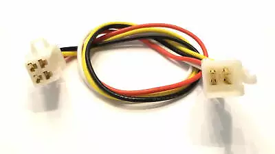 32-2040 4 Pin 18AWG Male To Female 0.110  Flat Pin Wire Harness 12  Length • $2.99