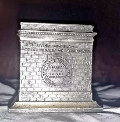 First National Bank Woodbury NJ Vintage Rehberger Souvenir Building Promo Bank • $225