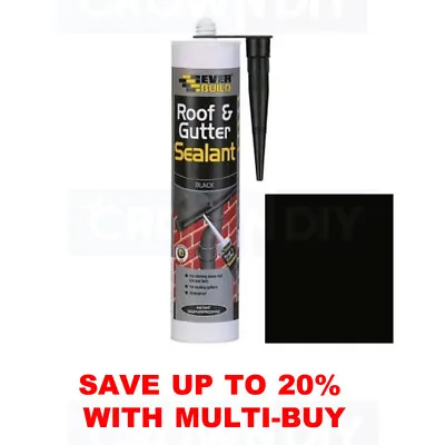 £6.49 • Buy Roof Gutter Outside Sealant Waterproof Silicone Roofing All Weather Shed Black