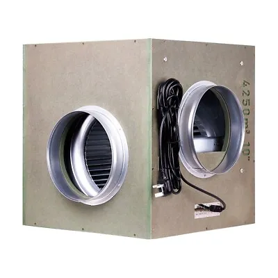 Acoustic 10  MDF Box Fan 4250m3 Wooden Hydroponics Ventilation Vortex Grow Room • £345
