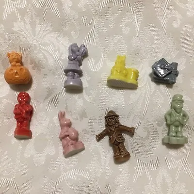 Wade Whimsies Figurines Vintage Lot Of 8 Easter Bunny Cat Castle Scarecrow Girl • $26.15