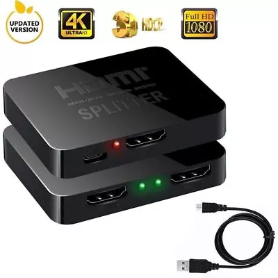 HDMI Splitter 1 In 2 Out 4K HDMI Splitter 1 To 2 Amplifier For Full HD 1080P 3D • $6.29