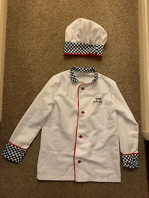 Chef Costume Fancy Dress Age 10-12 Years Chef Hat • £9.99