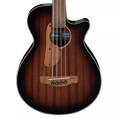 Ibanez AEGB24FEMHS Fretless Acoustic Electric Bass Guitar Mahogany Sunburst • $449.99