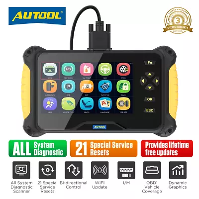 AUTOOL CS606 Car Diagnostic Tool OBD2 Scanner ALL System TPMS ABS EPB SAS SRS  • $299