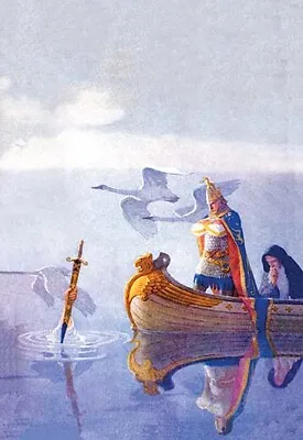 Arthur And Excalibur By N.C. Wyeth - Art Print • $196.99