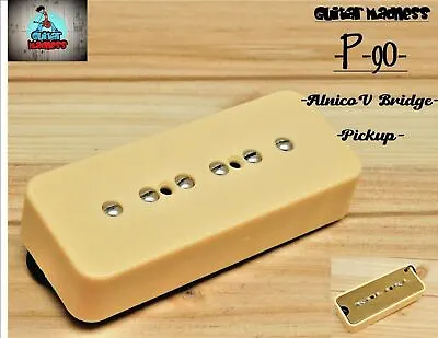 G.M. P-90 Soap Bar  Pickup Bridge Cream Alnico 5 For Gibson Epiphone ® • $19.90