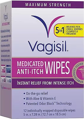 Vagisil Anti-Itch Medicated Feminine Intimate Wipes For Women Maximum Strength • $11.99