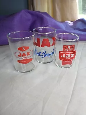 JAX Beer Taster Glasses Lot Of 3 New Orleans Best Beer In Town 1960's  Vintage  • $80