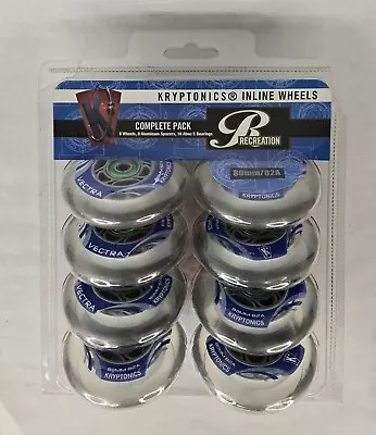 NEW Lot Of 8 Vectra KRYPTONICS 80mm 82A Inline Skate Wheels • $69