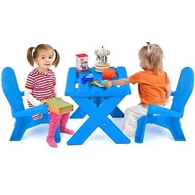 Kids Table And Chairs Set Steel Children Activity Table With Adirondack Chairs • £32.95