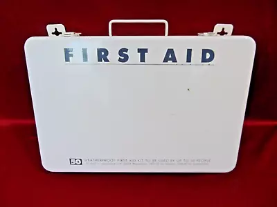 First Aid Kit 50 People Weatherproof Metal Case W/ Contents OSHA Regulations • $24.99