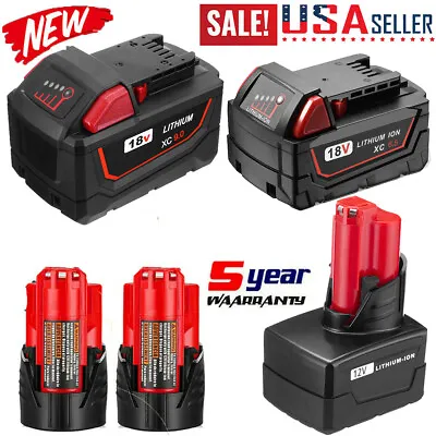 For Milwaukee  M18/M12 Series Tool 3.0Ah-9.0Ah Battery 48-11-1860/2460 12V/18V • $42.99