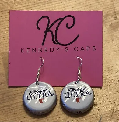 Michelob Ultra Bottle Cap Earrings • $2.50