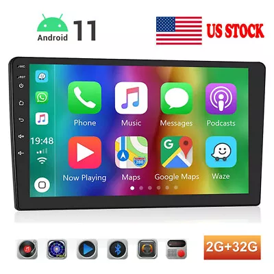 10 Inch Android 11.0 Car Stereo Radio Head Unit 2 Din Rotatable Screen GPS Navi • $65.79