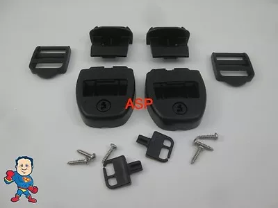 2X Spa Hot Tub Cover Latch Strap Repair Kit Key Hot Spring Caldera Video How To • $14.99